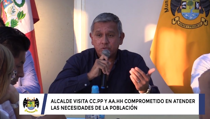 Alcalde visita centros poblados y asentamientos humanos comprometido en atender las necesidades de la población