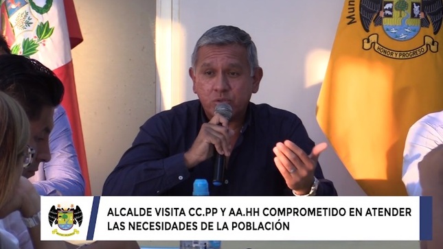Alcalde visita centros poblados y asentamientos humanos comprometido en atender las necesidades de la población
