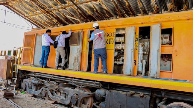 Inician estudios para reparar el vagón “Locomotora 300”