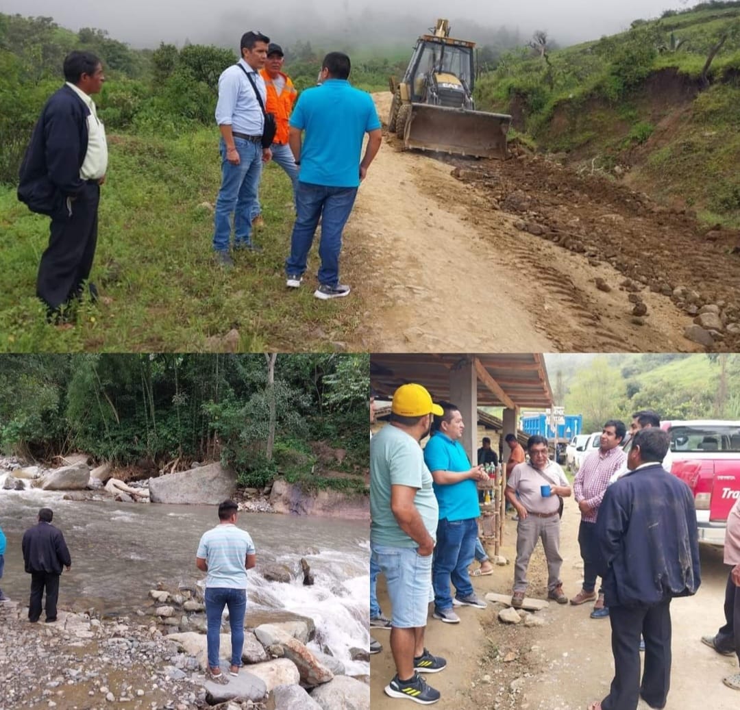 Maquinaria del Gore Piura apoyará en trabajos de limpieza de la vía alterna para Huancabamba desde Salitral.