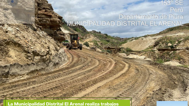 Foto de los trabajos para mejorar la transitabilidad. 