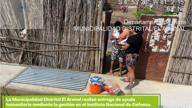 Foto de la ayuda humanitaria. 