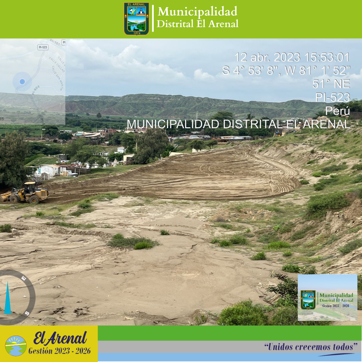 Fotos de los trabajos de mitigación de daños.