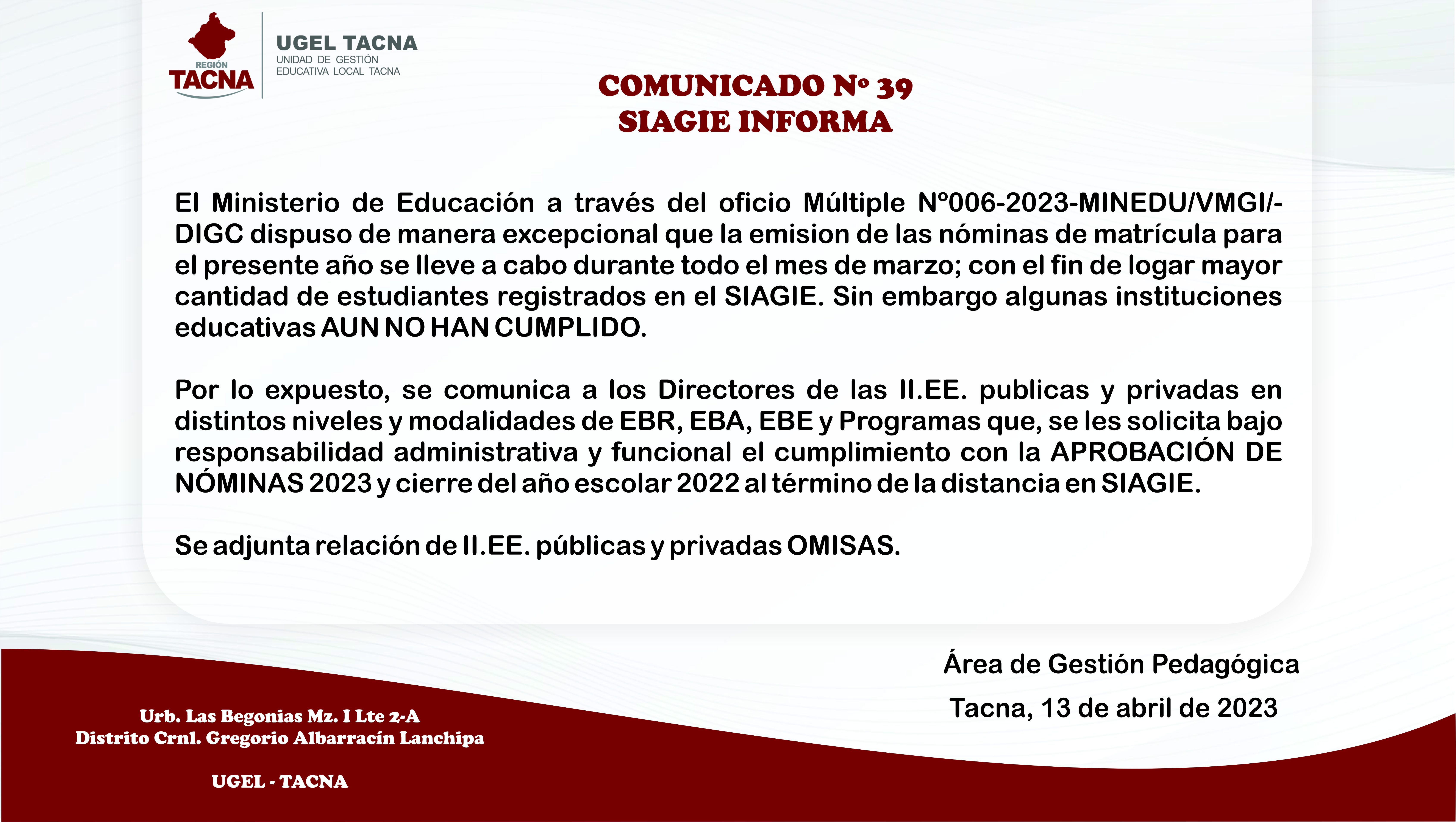 Archivo JPG de comunicado