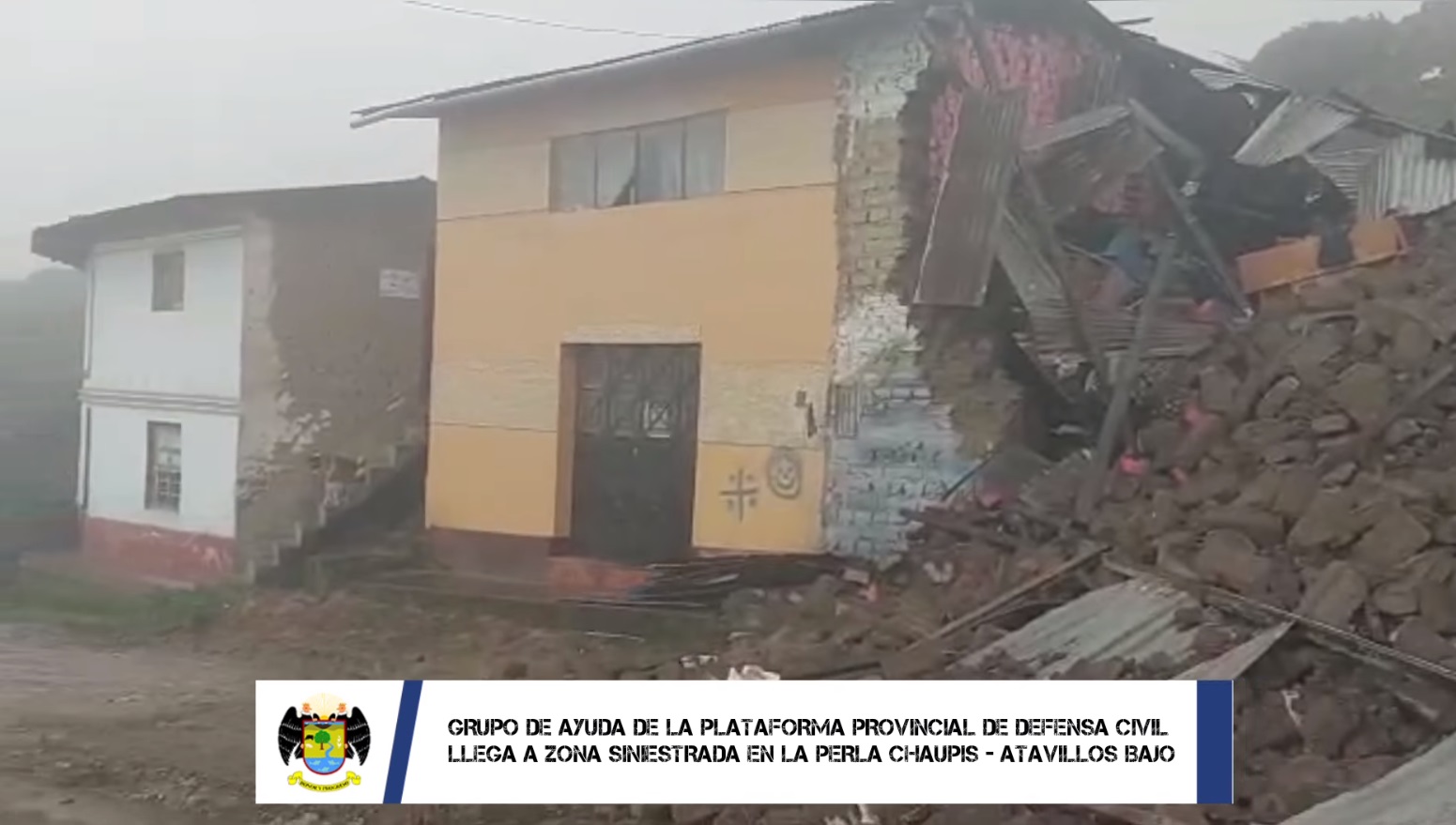 Grupo de ayuda de la plataforma provincial de defensa civil llegó a zona afectada en Atavillos Bajo
