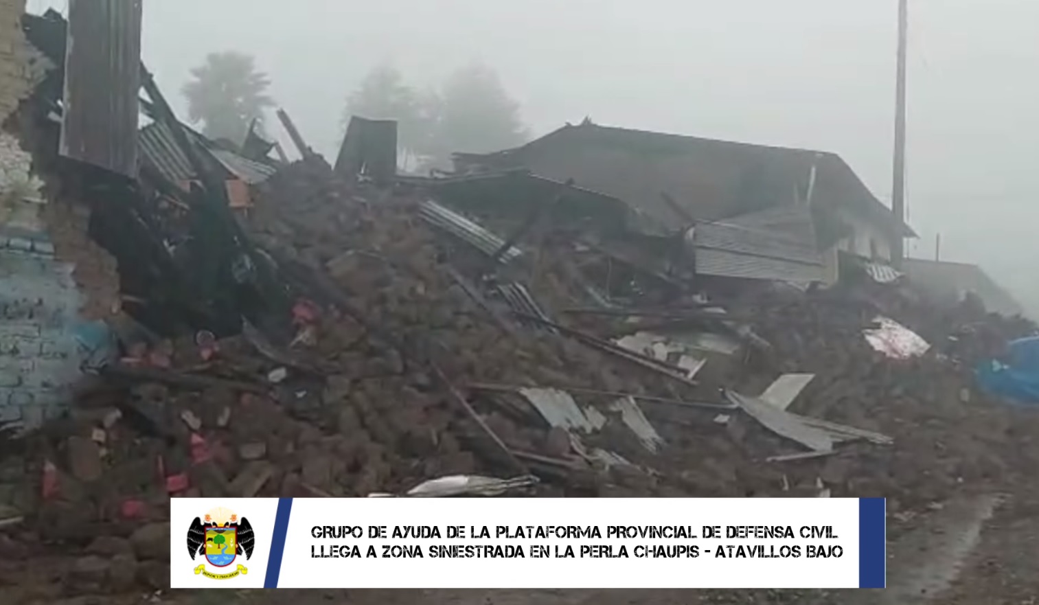 Grupo de ayuda de la plataforma provincial de defensa civil llegó a zona afectada en Atavillos Bajo