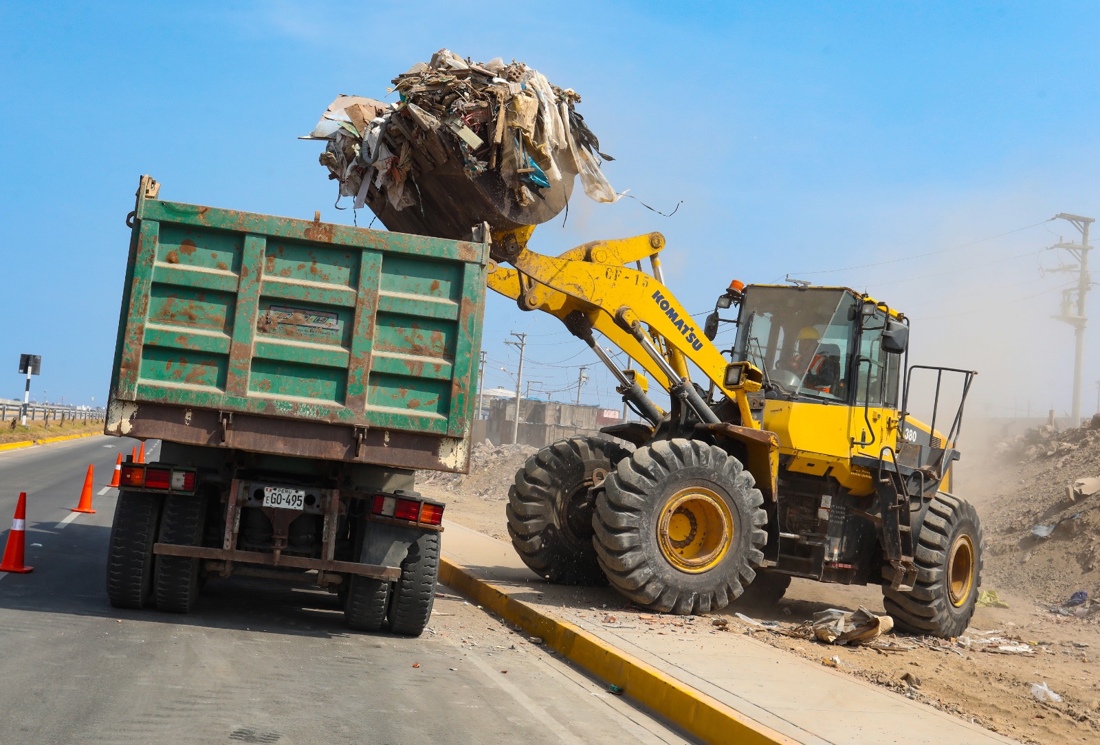 GORE Callao inicia recojo de desmonte en el último tramo de la costa verde