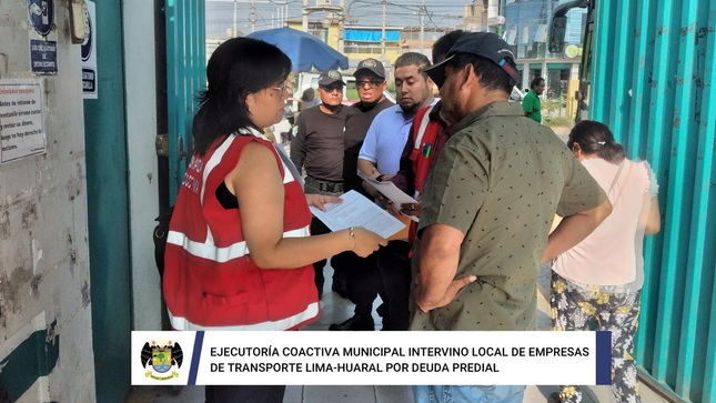 Ejecutoría coactiva municipal intervino local de empresas de transporte Lima-Huaral por deuda predial