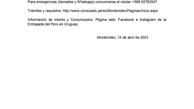 COMUNICADO N° 11 /2023
