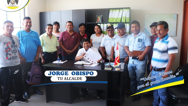 Alcalde se reunió con la directiva de la comunidad campesina de Llanac y anexos