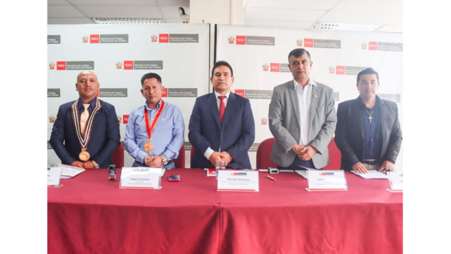 Ministerio de Trabajo y Promoción del empleo firman convenio de ejecución para la limpieza, mantenimiento y reparación del parque ecologico