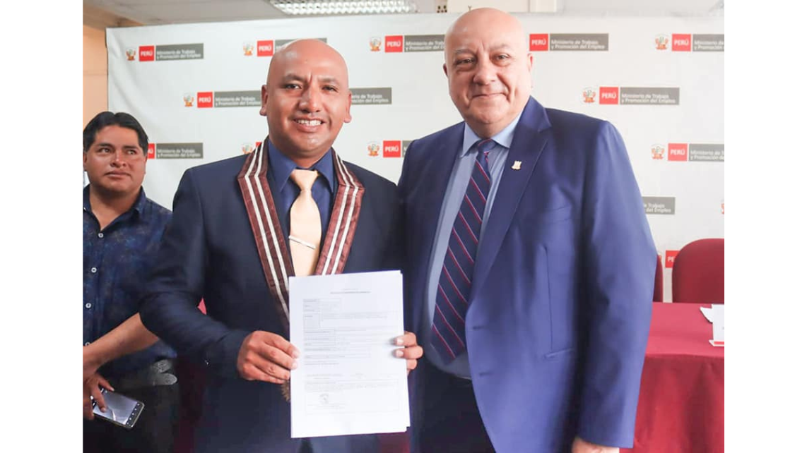 Ministerio de Trabajo y Promoción del empleo firman convenio de ejecución para la limpieza, mantenimiento y reparación del parque ecologico