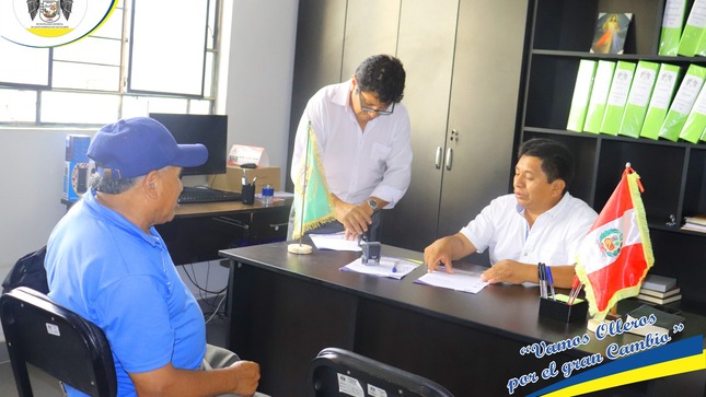 convenio con el presidente de la comunidad campesina de Llanac