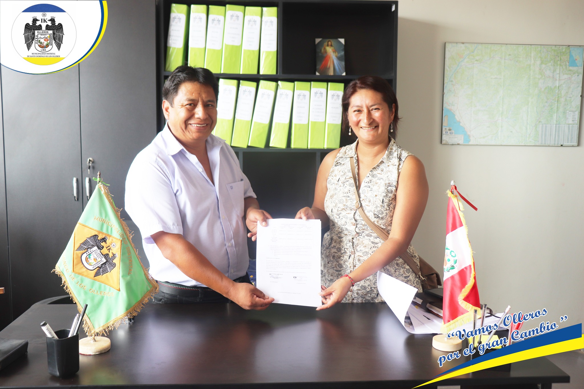 convenio con la presidenta de la comunidad campesina de Cucuya