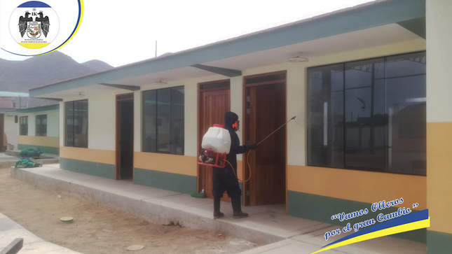  fumigación en las diferentes instituciones educativas.