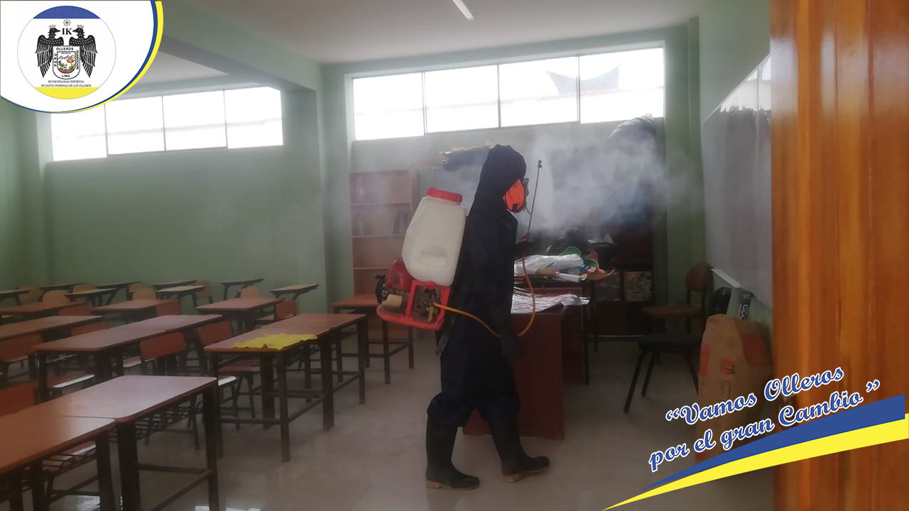 fumigación en las diferentes instituciones educativas.