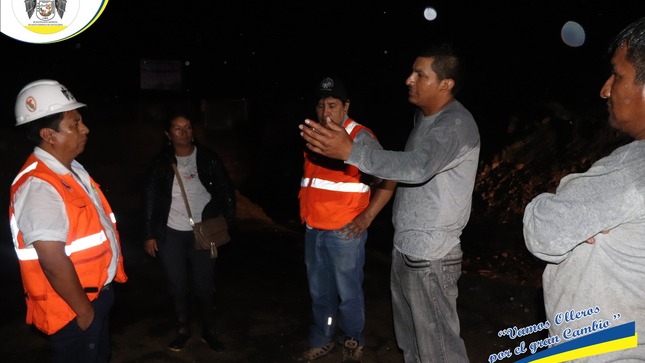 Alcalde coordinó y supervisó acciones por las caidas de huaycos
