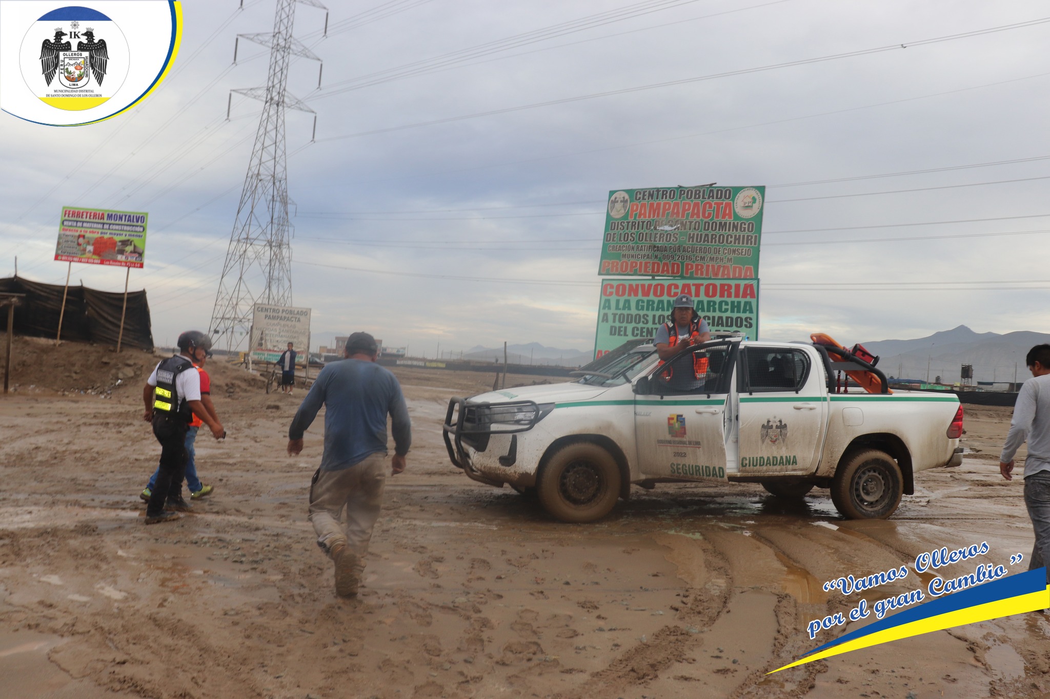 Alcalde coordinó y supervisó acciones por las caidas de huaycos