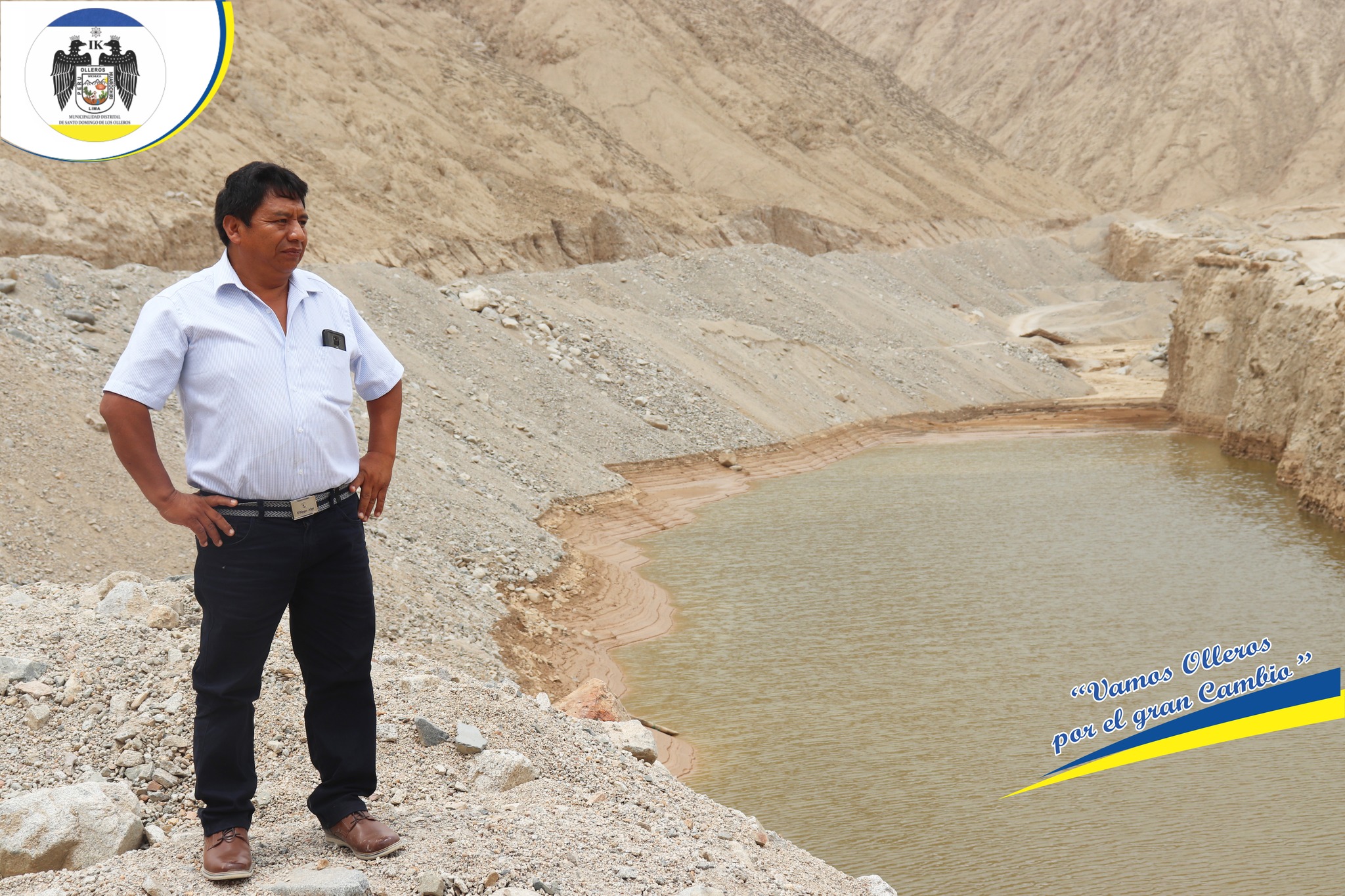 supervisando la zona de Chamaure por caída de los huaycos