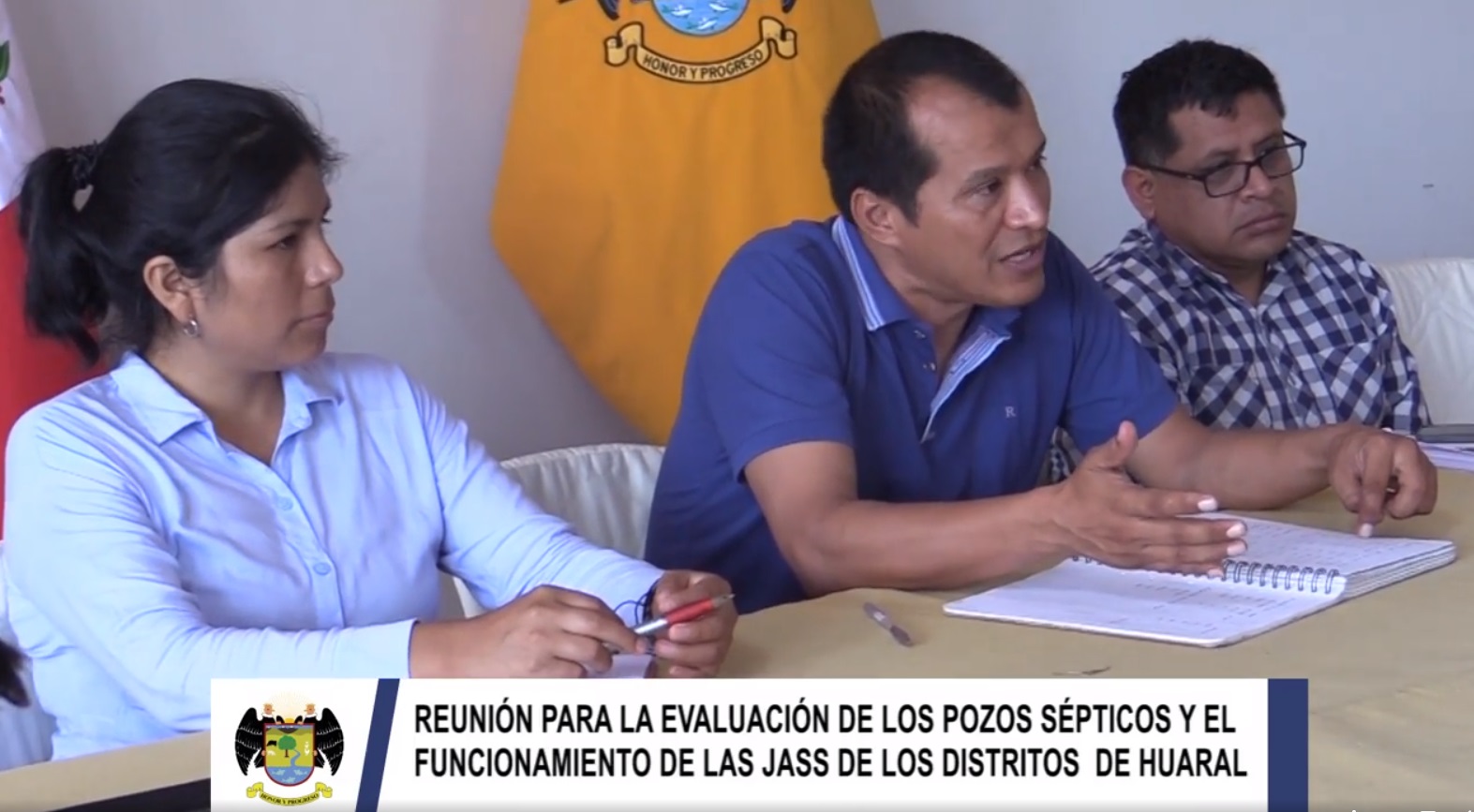 Reunión para la evaluación de los pozos sépticos y el funcionamiento de las JASS de los distritos de Huaral