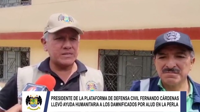 Presidente de la Plataforma de Defensa Civil de la provincia de Huaral llevó ayuda humanitaria a los damnificados por alud en La Perla