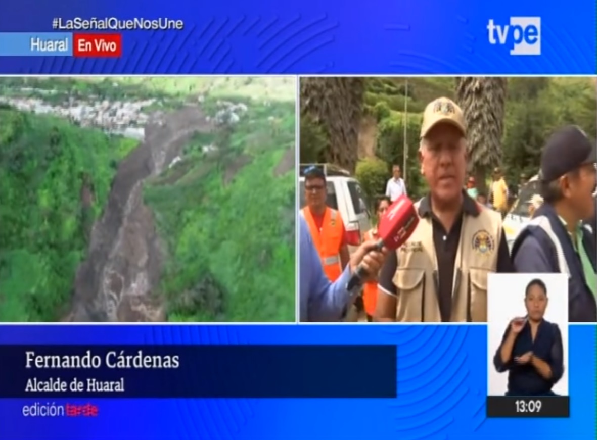 Alcalde Fernando Cárdenas llevó apoyo humanitario para los damnificados en Atavillos Bajo y fue entrevistado por Tv Perú
