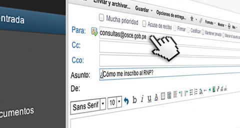 El tiempo de respuesta a una consulta recibida vía correo electrónico es de 24 horas.