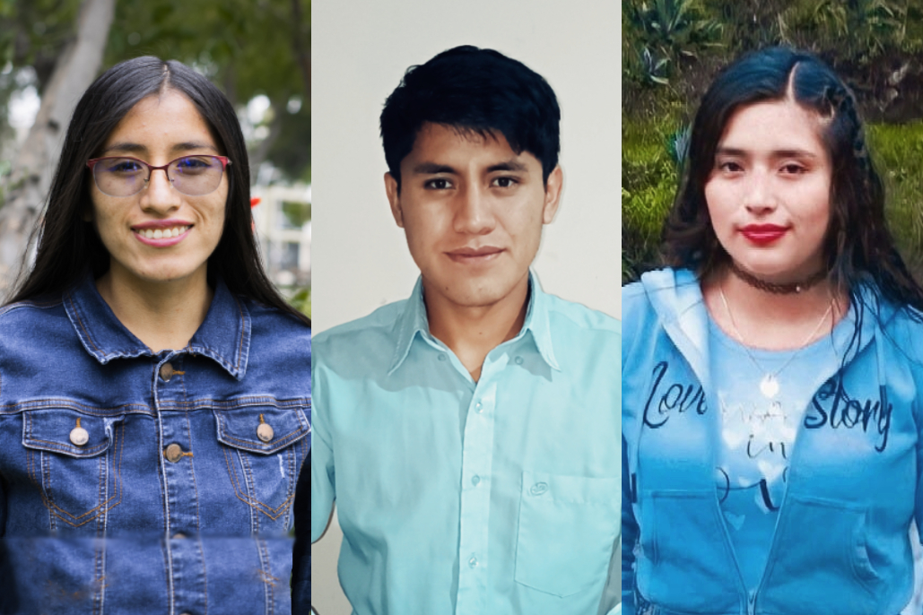 Vanessa, Elis y Elizabeth pertenecieron a la EBA y accedieron a la educación superior con el apoyo del Pronabec