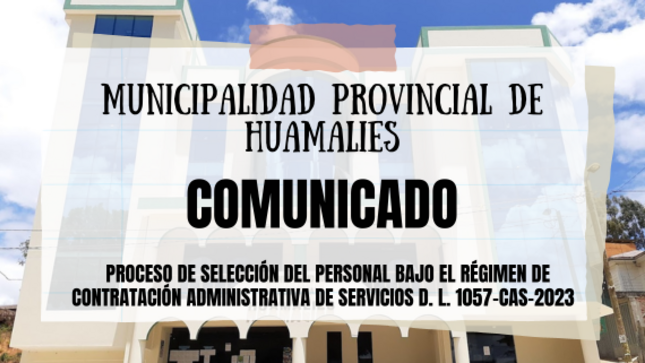 COMUNICADO CAS-001-2023-MPH