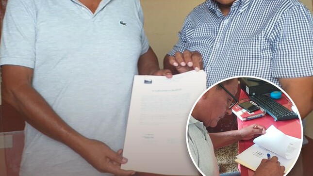 El jefe de la oficina de Mantenimiento y Control de Maquinaria hizo la entrega respectiva