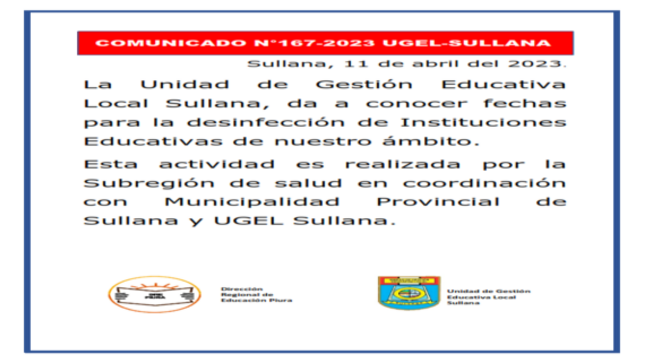 Comunicado N°167