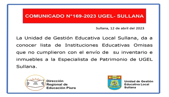 Comunicado N°169