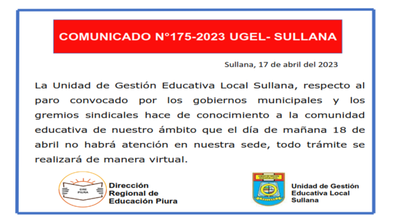Comunicado N°175