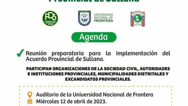 PRIMER ENCUENTRO DE ACUERDO PROVINCIAL SULLANA