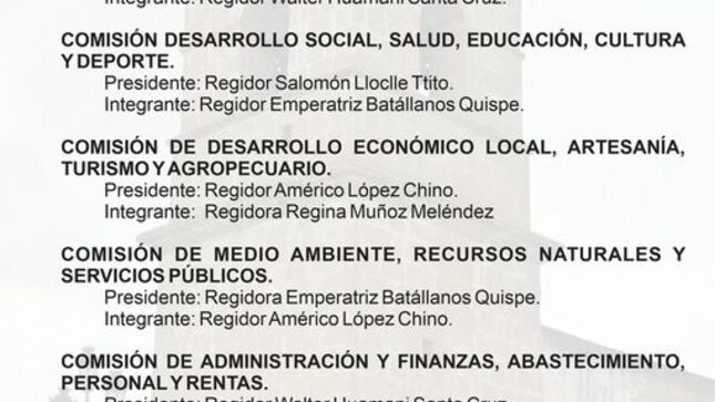comisiones ordinarias