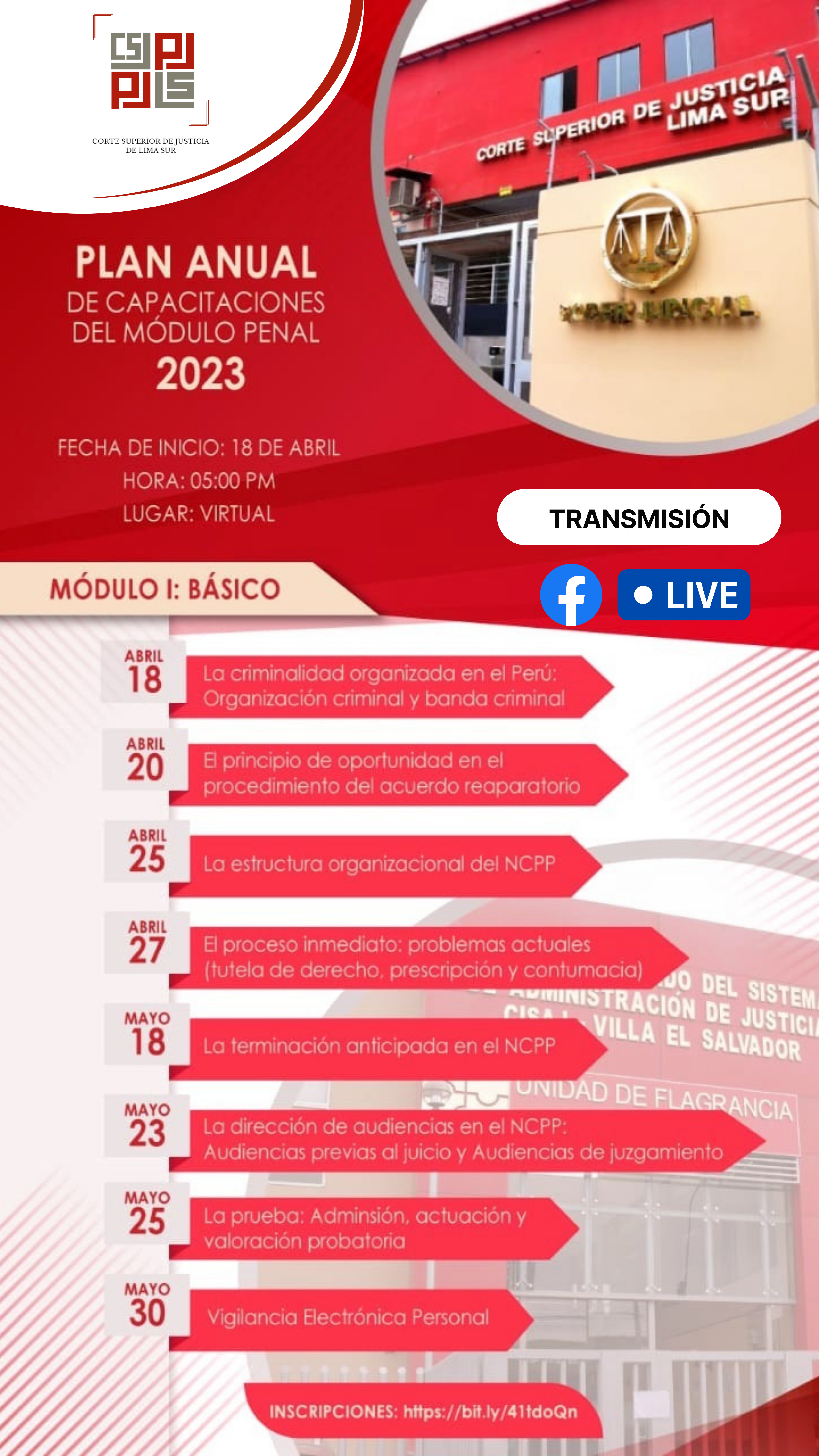Inició el Plan Anual de Capacitaciones Módulo Penal 2023