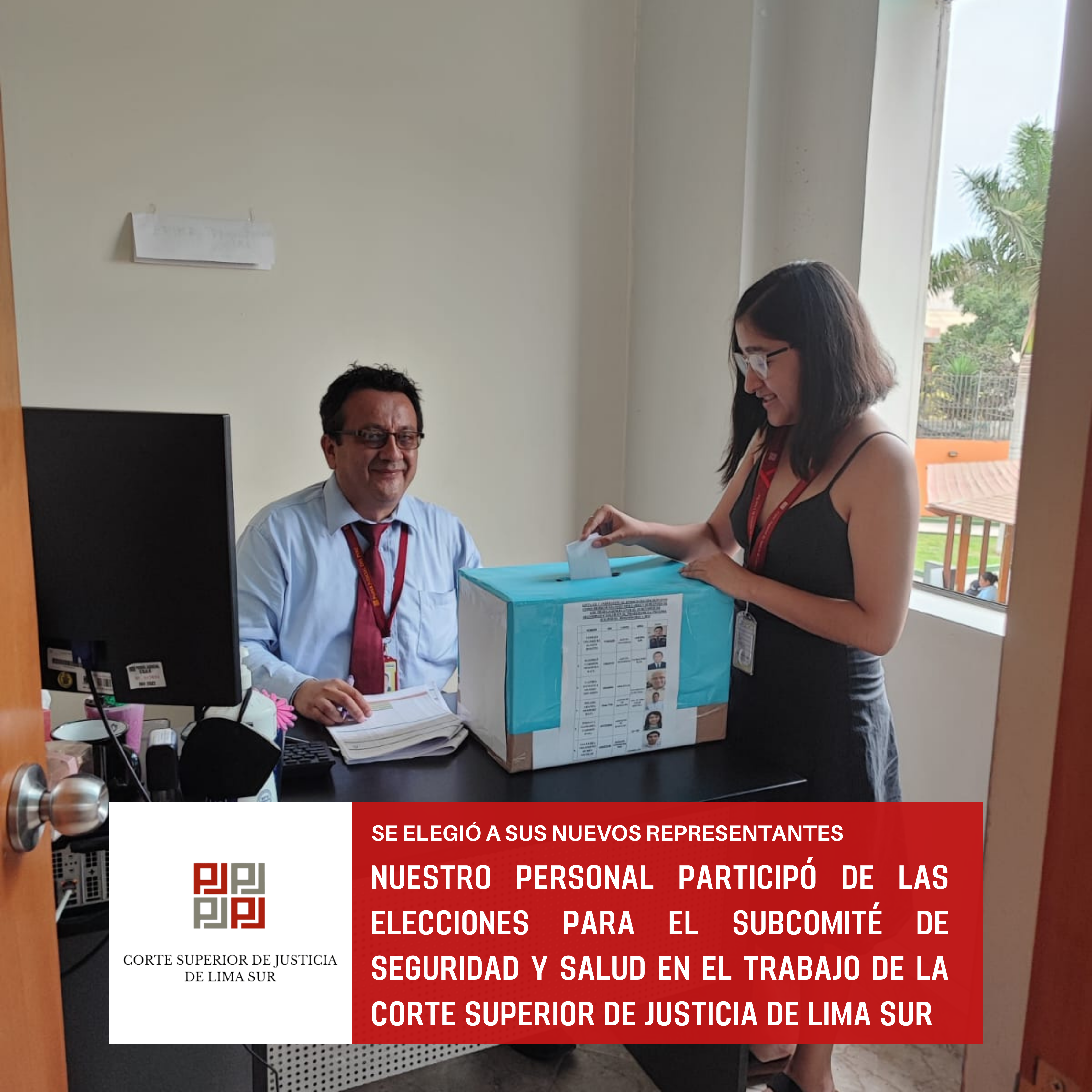 Se realizaron las elecciones del Subcomité de Seguridad y Salud en el Trabajo de la Corte Superior de Justicia de Lima Sur
