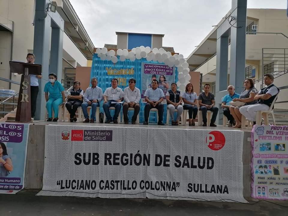 MUNICIPALIDAD DE SULLANA ASISTE AL LANZAMIENTO DE LA VACUNACIÓN CONTRA EL VPH
