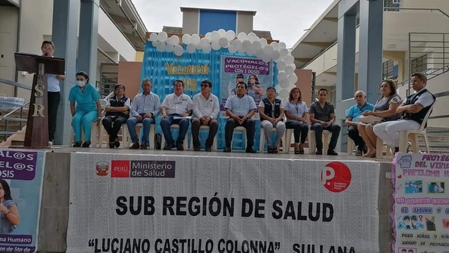 MUNICIPALIDAD DE SULLANA ASISTE AL LANZAMIENTO DE LA VACUNACIÓN CONTRA EL VPH