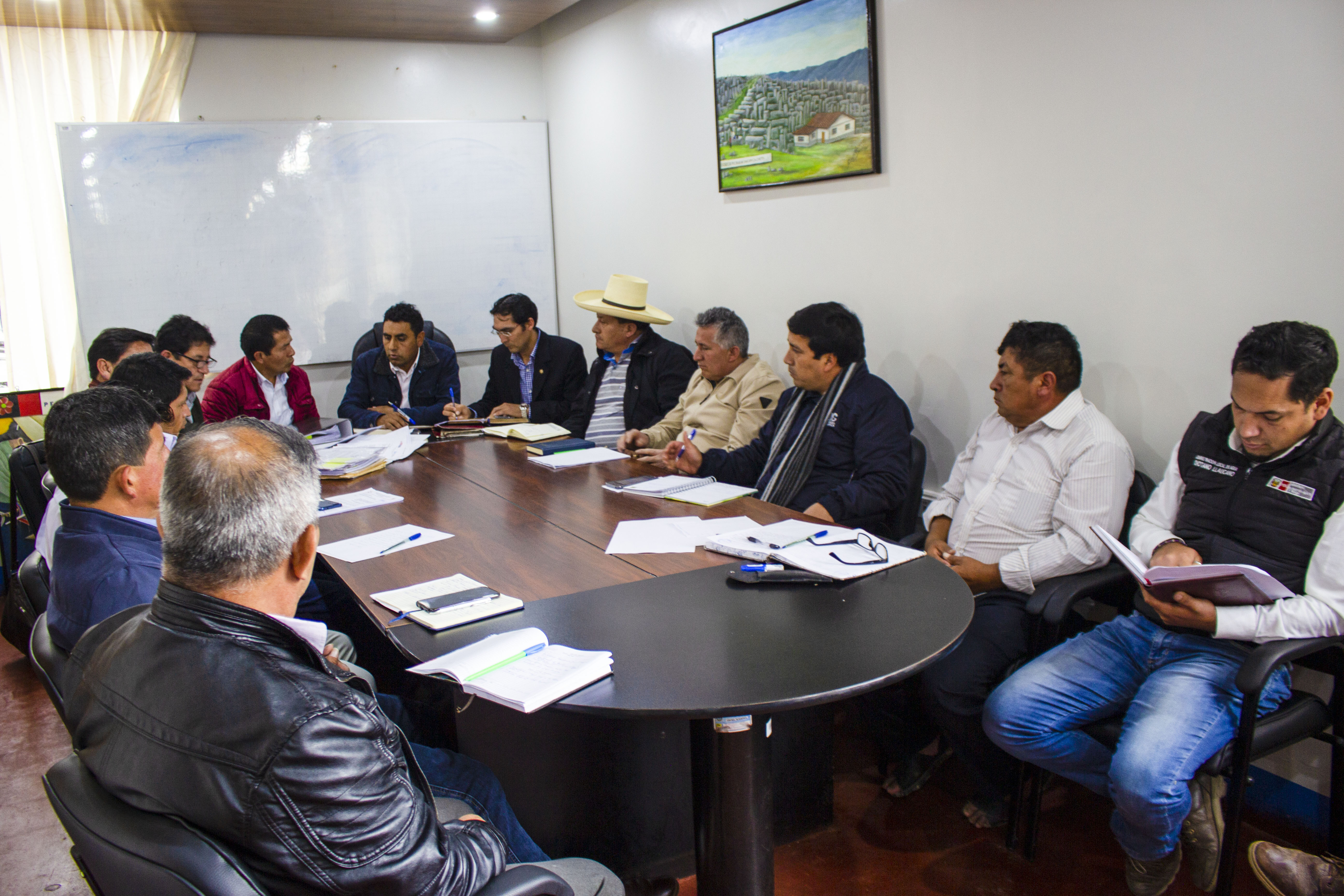 Reunión de la mesa técnica interinstitucional en Chota 