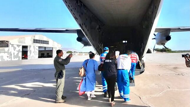 Trasladan vía aérea a menor desde el Hospital Regional de Lambayeque al Hospital del Niño en Lima