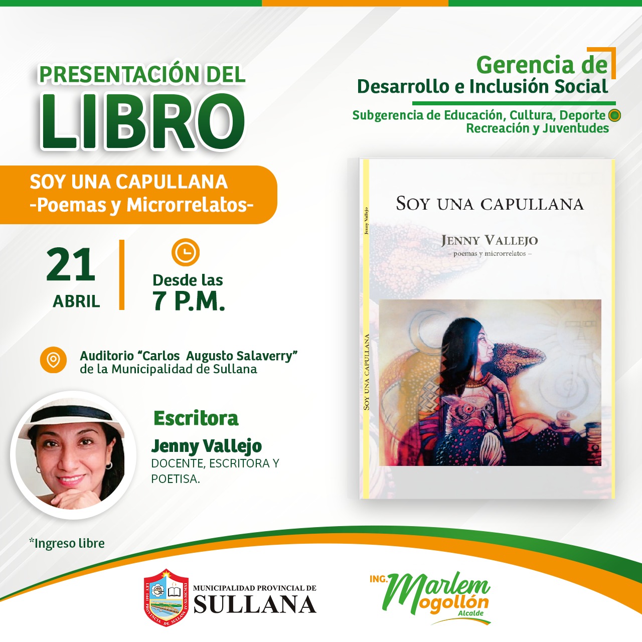 Municipalidad Impulsa Presentación Del Libro “Soy Una Capullana Poemas Y Microrelatos”