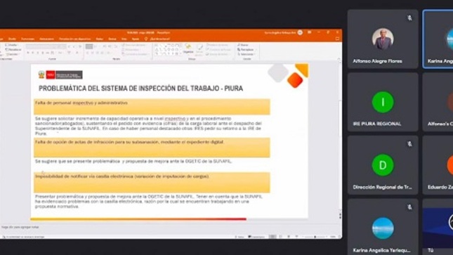 reunión comisión regional de la inspección del trabajo de piura