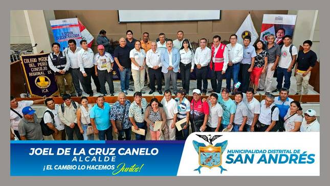 Alcalde Joel De La Cruz Canelo Participó De La Segunda Sesión Descentralizada Del Grupo De Pesca En El Colegio Médico De Ica.