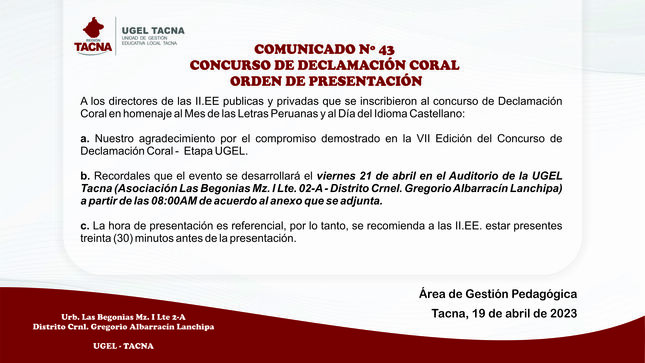 Archivo JPG de comunicado