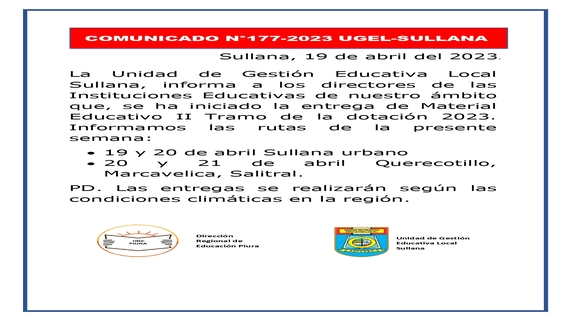 Comunicado N°177