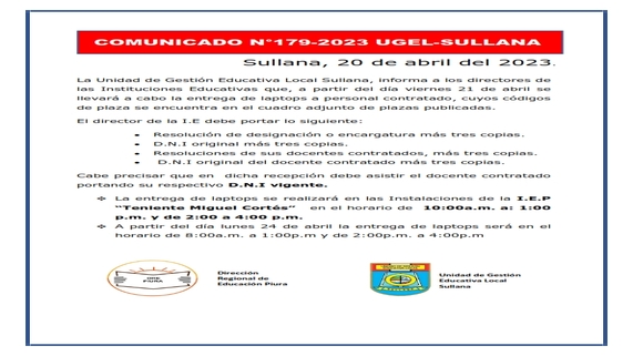 Comunicado N°179