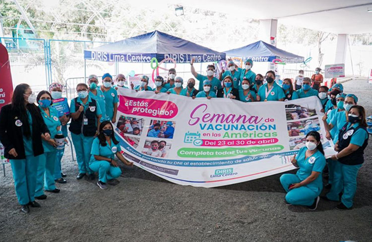 1 de Diris Lima Centro organiza gran pasacalle por la Semana de Vacunación en las Américas
