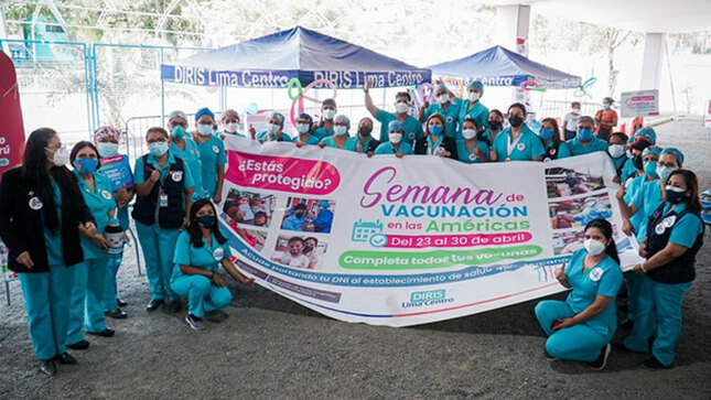 1 de Diris Lima Centro organiza gran pasacalle por la Semana de Vacunación en las Américas