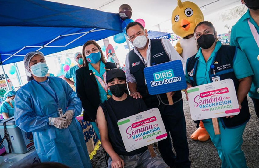 2 de Diris Lima Centro organiza gran pasacalle por la Semana de Vacunación en las Américas